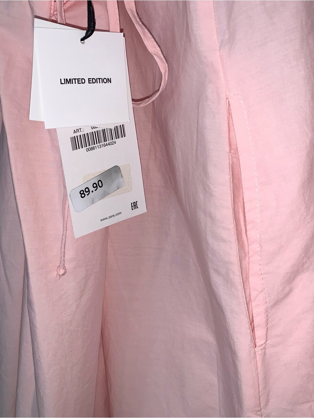 New $89 Zara Embroidered Pink Maxi Dress Limited Edition Small 0881/131 - Picture 13 of 13